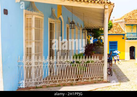 TRINIDAD, CUBA - JULY 22, 2014: A city with colonial architecture.Worldwide Patrimony of humanity since 1988.Third village founded by the Spanish Crow Stock Photo
