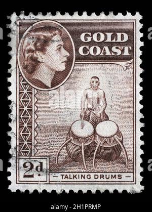 old Gold Coast Ghana postage stamp Stock Photo - Alamy