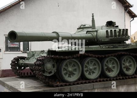 Heavy tank T-80 in Vukovar, Croatia - leftover after civil war Stock Photo