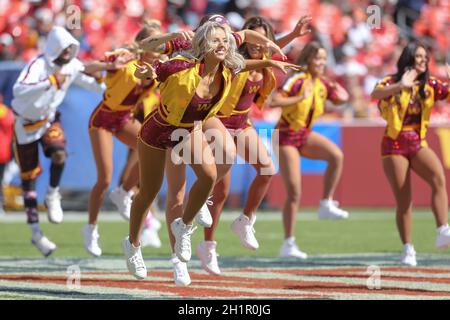 Kansas City Chiefs quarterback Patrick Mahomes (15) throws during an NFL  football game against the Washington Football Team, Sunday, Oct. 17, 2021  in Landover, Md. (AP Photo/Daniel Kucin Jr Stock Photo - Alamy