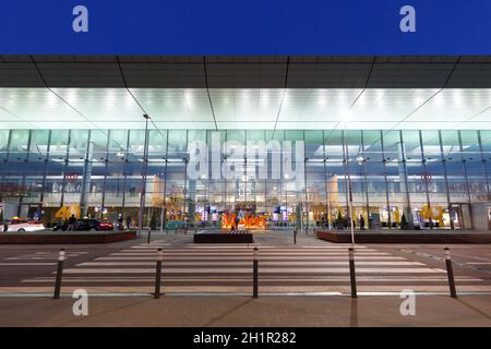 Findel, Luxembourg - June 23, 2020: Terminal building of Findel Airport ...