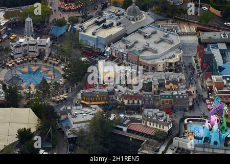 Universal Studios, Hollywood, Los Angeles, California, USA - aerial Stock Photo