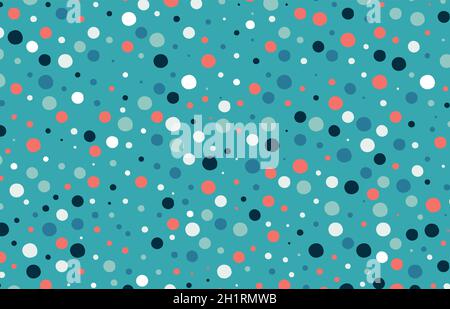 Abstract colorful doodle dots drawing pattern design of living coral sea style template. Use for poster, template design, artwork, background. Stock Vector