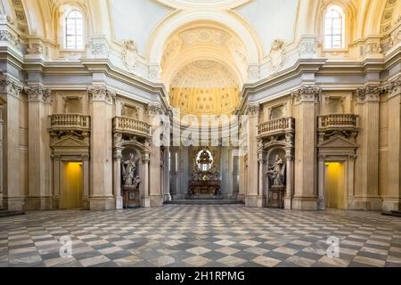 Turin, Piedmont Region, Italy - Circa August 2020: Royal Church in Reggia di Venaria Reale. Stock Photo