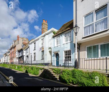 May 2015, Hastings, East Sussex, UK -  Street view of the Old Town, Hastings, East Sussex, UK Stock Photo