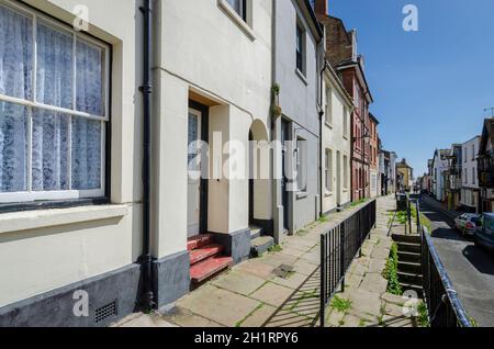 May 2015, Hastings, East Sussex, UK -  Street view of the Old Town, Hastings, East Sussex, UK Stock Photo