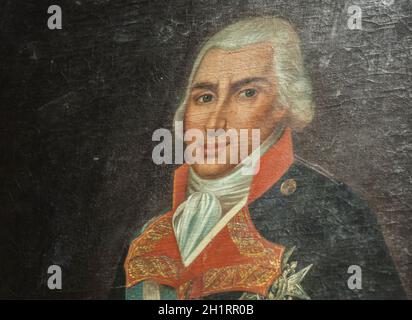 Federico Carlos Gravina y Napoli. Spanish admiral and Trafalgar Hero. Unknown artist. Naval Museum. Closeup Stock Photo