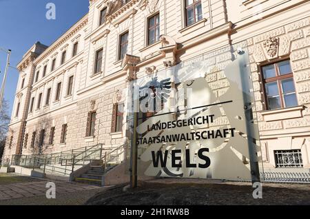Das Gebäude der Staatsanwaltschaft und des Landesgerichtes in der Stadt Wels, Österreich - The building of the public prosecutor's office and the regi Stock Photo