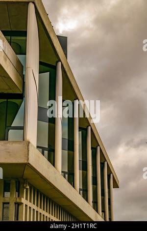 Acropolis museum exterior view, located at athens city, greece Stock Photo