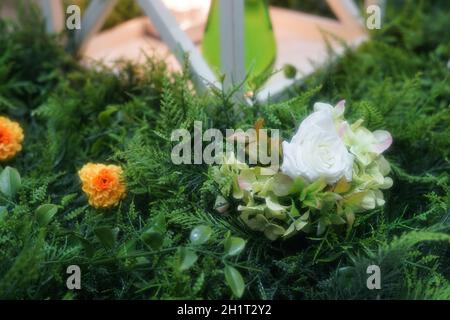Artificial flowers and garden of image. Shooting Location: Tokyo metropolitan area Stock Photo