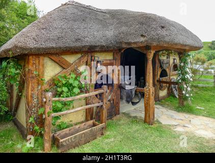 Idyllic scenery at The Shire represented by a region near Matama at the North Island of New Zealand Stock Photo