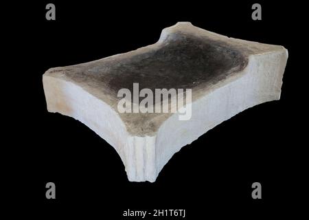Bull-skin-shaped altar from Cancho Roano covered by a layer of burnt lime. Replica. Zalamea de la Serena, Extremadura, Spain Stock Photo