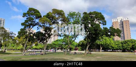 Linkou Sports Park, Taiwan-Apr 21, 2021 - Beautiful Sports Park and Beautiful Sky in New Taipei City, New Taipei City, Taiwan Stock Photo