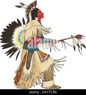 great spirit native americans male  illustration Stock Photo