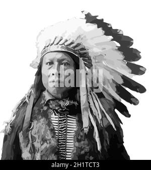 great spirit native americans male  illustration Stock Photo