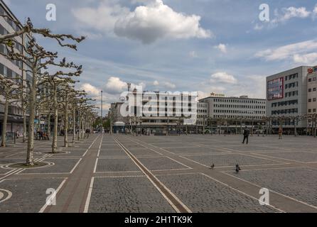 The large Konstablerwache square in downtown Frankfurt, Germany Stock Photo