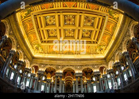 United States Capitol ceiling painting of the (United States Capitol). Shooting Location: Washington, DC Stock Photo