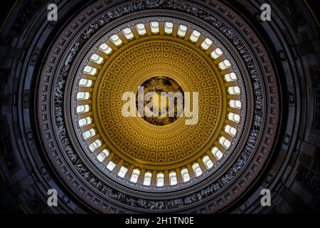 United States Capitol ceiling painting of the (United States Capitol). Shooting Location: Washington, DC Stock Photo