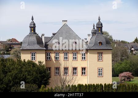 Schloss Eicks, spätbarockes Wasserschloss aus dem 17. Jahrhundert, Mechernich, Nordrhein-Westfalen, Deutschland Stock Photo