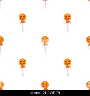 Halloween scarecrow pattern seamless background texture repeat wallpaper geometric vector Stock Vector