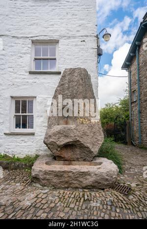 Adam Sedgwick Memorial in the village of Dent, Cumbria UK Stock Photo