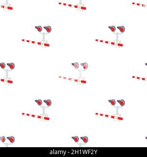 Railroad crossing pattern seamless background texture repeat wallpaper geometric vector Stock Vector