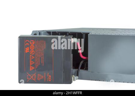 The various components of the Uninterruptible Power Supply. Stock Photo
