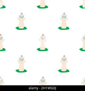 Airport control tower pattern seamless background texture repeat wallpaper geometric vector Stock Vector
