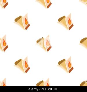 Box of matches pattern seamless background texture repeat wallpaper geometric vector Stock Vector