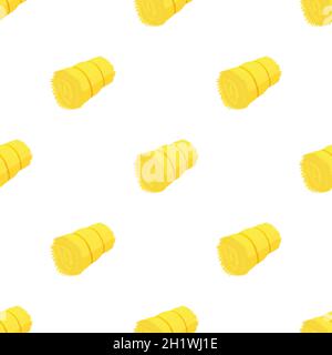 Hay bale pattern seamless background texture repeat wallpaper geometric vector Stock Vector