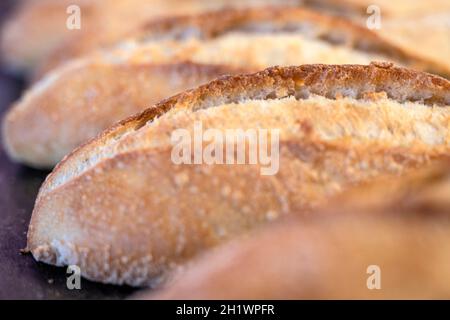 Freshly basked French 'baguette' bread Stock Photo