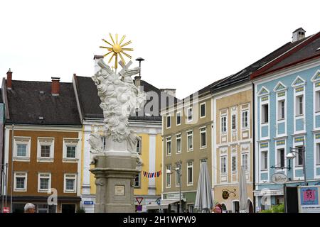 Stadtplatz von Eferding, Oberösterreich, Österreich, Europa - Town square of Eferding, Upper Austria, Austria, Europe Stock Photo