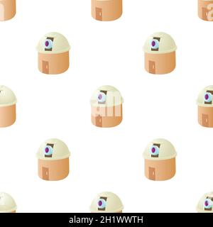 Observatory station pattern seamless background texture repeat wallpaper geometric vector Stock Vector