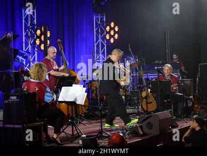 Cracow, Poland - July 10, 2021: Nigel Kennedy live at 26rd edition of the Summer Jazz Festival in Krakow Stock Photo