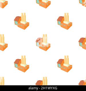 Large chemical plant pattern seamless background texture repeat wallpaper geometric vector Stock Vector
