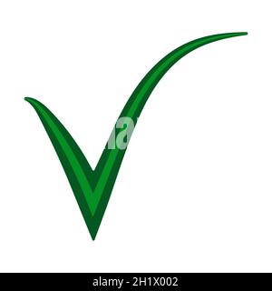 Double green check mark approval confirmation mark, verification check mark, stock illustration Stock Vector