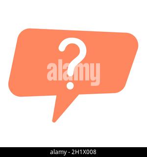 Question mark icon interest logo important question speech bubble. stock illustration Stock Vector