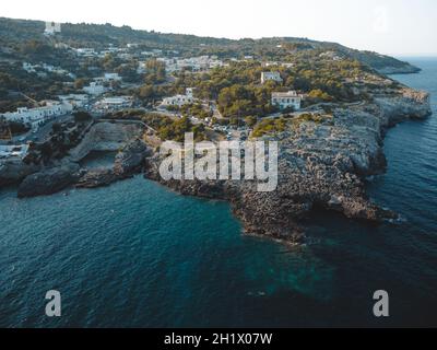 a great view on marina di novaglie in puglia Stock Photo