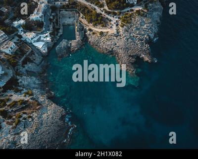 a great view on marina di novaglie in puglia Stock Photo