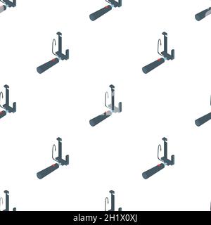 Selfie stick for photos pattern seamless background texture repeat wallpaper geometric vector Stock Vector