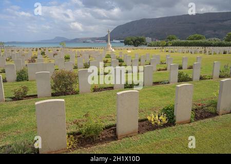 Britischer Soldatenfriedhof Souda Bay War Cemetery, Souda, Kreta, Griechenland Stock Photo