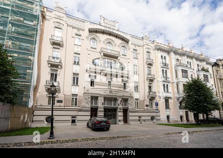 Riga, Latvia. 22 August 2021.   some old Art Noveau buildings in the city center Stock Photo