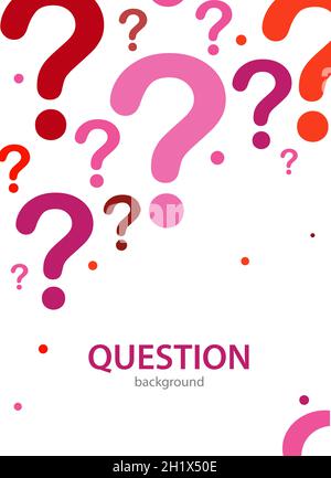 Design cover, layout or banner with text Question background. Stock Vector