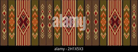 Ornament, mosaic, ethnic, folk pattern. It is made in bright, juicy, perfectly matching colors. Stock Vector