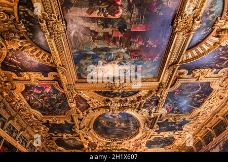 VENICE, ITALY, APRIL 21, 2018 : interiors and architectural details of ...