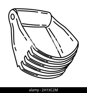 Pastry Blender Part of Cooking Accessories and Equipment Device Hand Drawn Icon Set Vector. Stock Vector