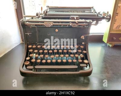 Odessa, Ukraine - August 24, 2021: The Standard, a Continental typewriter, designed by Julius Mohns in 1904. It was produced in Wanderer-Fahrradwerke Stock Photo