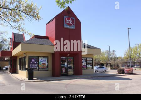 Tyler, TX - March 26, 2019: Jack in the Box Fast Food Restaurant Located on Broadway Ave in Tyler, TX Stock Photo