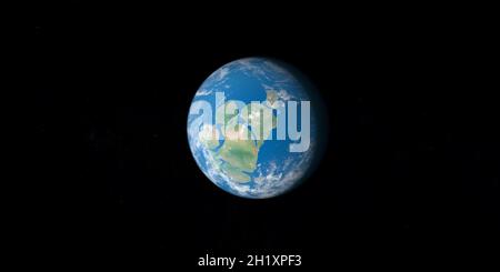 Earth planet with supercontinent Rodinia Stock Photo