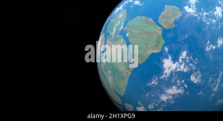 Ancient Supercontinent Rodinia in earth planet Stock Photo